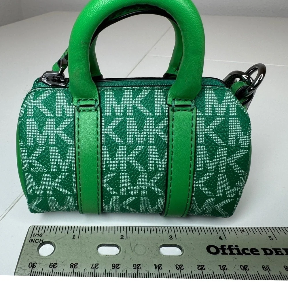 Michael Kors Vibrant Green Mini-Duffle Keychain